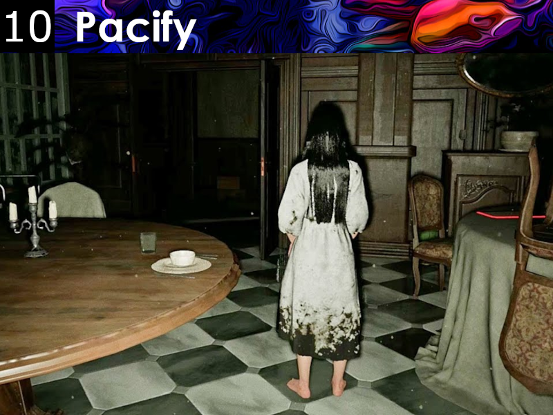 Pacify opens a chart of top 10 creepy games to play with friends