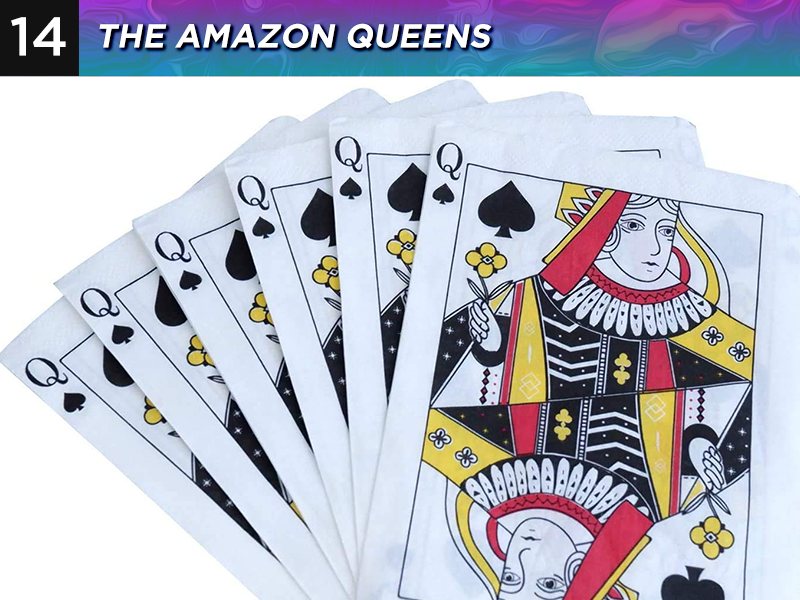 the amazon gueens card game