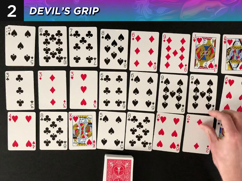 devil's grip card game is second in the list of best single player card games