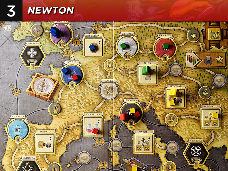 Newton is third in the list of one player board games